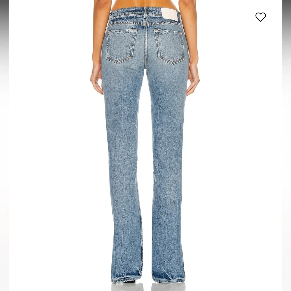GRLFRND Hailey Low Rise Slim Boot Light Vintage Wash Split Hem Flare Jeans Sz 28